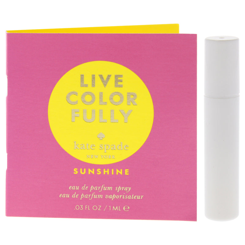 Live Colorfully Sunshine by Kate Spade for Women - 0.03 oz EDP Spray Vial On Card (Mini)