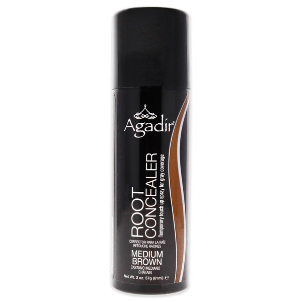 Agadir Argan Oil Root Concealer Temporary Touch Up Spray - Medium Brown by Agadir for Unisex - 2 oz Hair Color