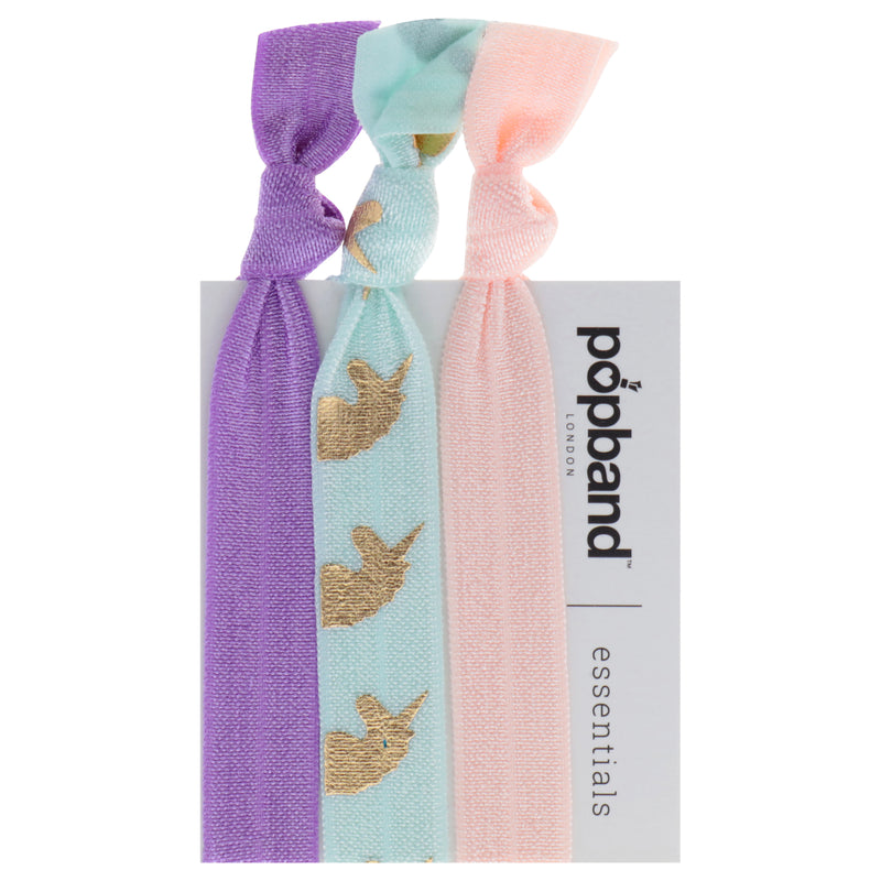Popband Essential Hair Bands - Mauve Unicorn by Popband for Women - 3 Pc Hair Bands