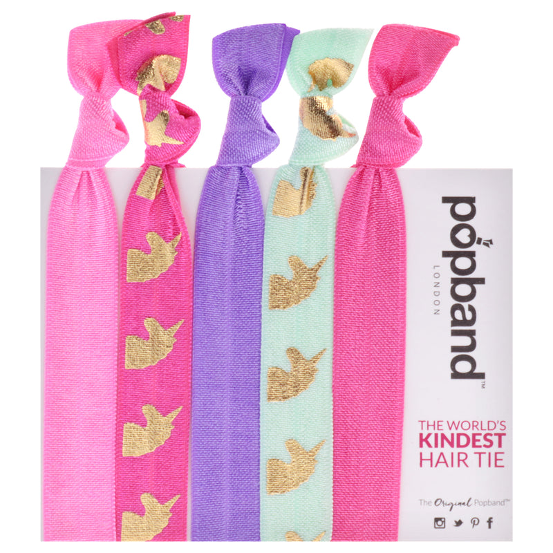 Popband Hair Tie - Unicorn by Popband for Women - 5 Pc Hair Bands