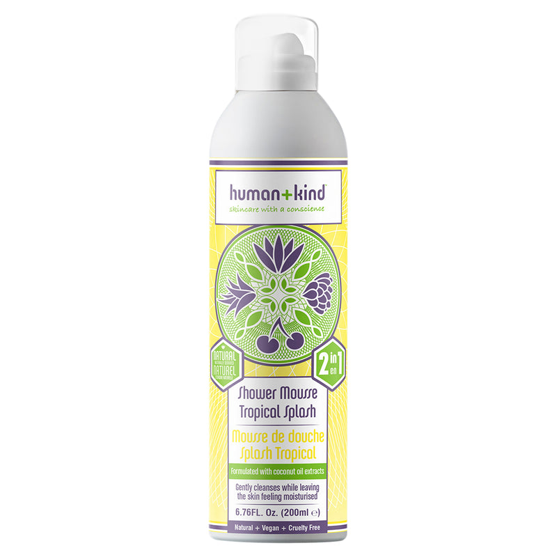 Human+Kind Shower Mousse Bodywash - Tropical Splash by Human+Kind for Unisex - 6.76 oz Body Wash