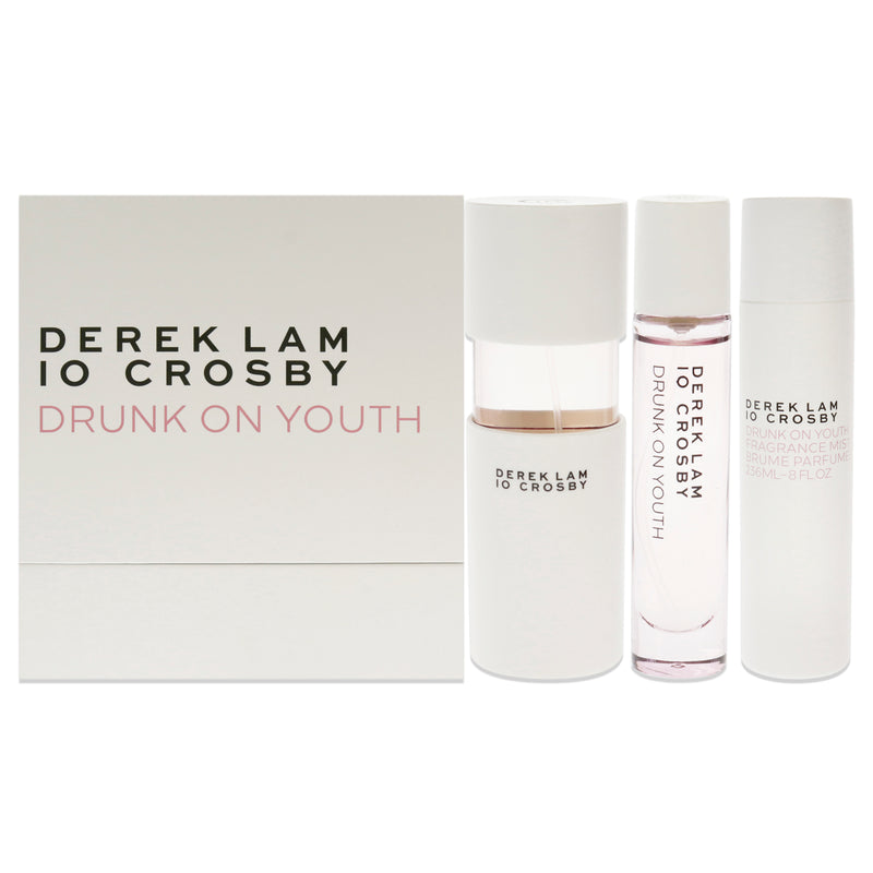 Derek Lam Drunk on Youth by Derek Lam for Women - 3 Pc Gift Set 3.4oz EDP Spray, 10ml EDP Spray, 8oz Fragrance Mist