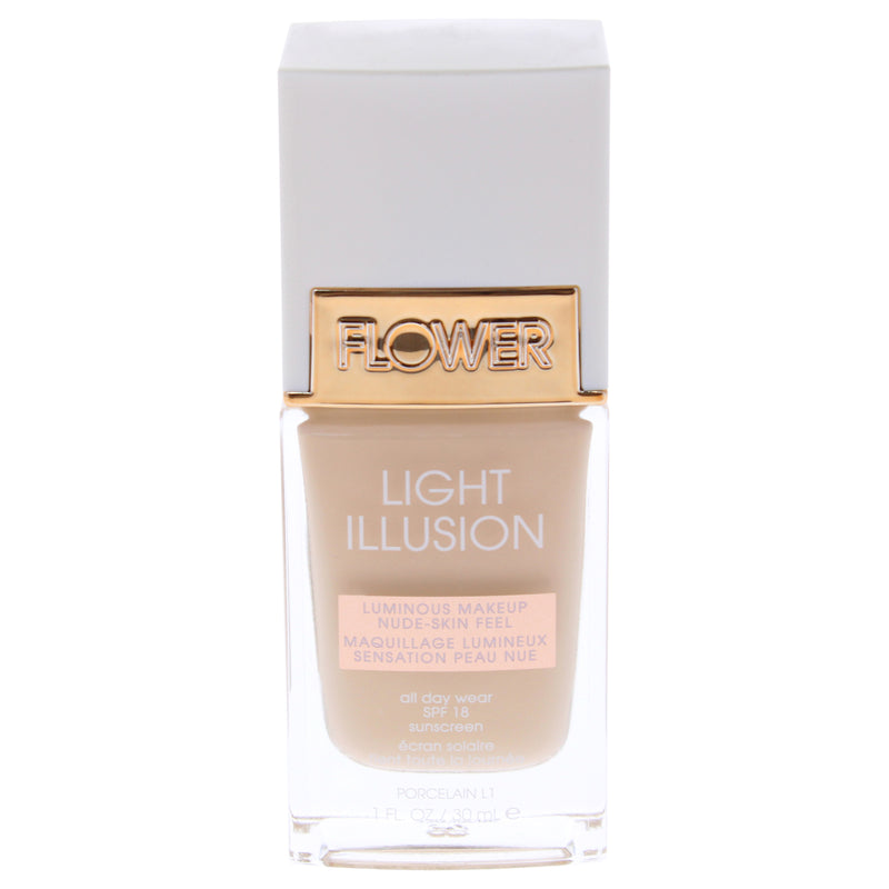 Flower Beauty Light Illusion Foundation SPF 18 - L1 Porcelain by Flower Beauty for Women - 1 oz Foundation