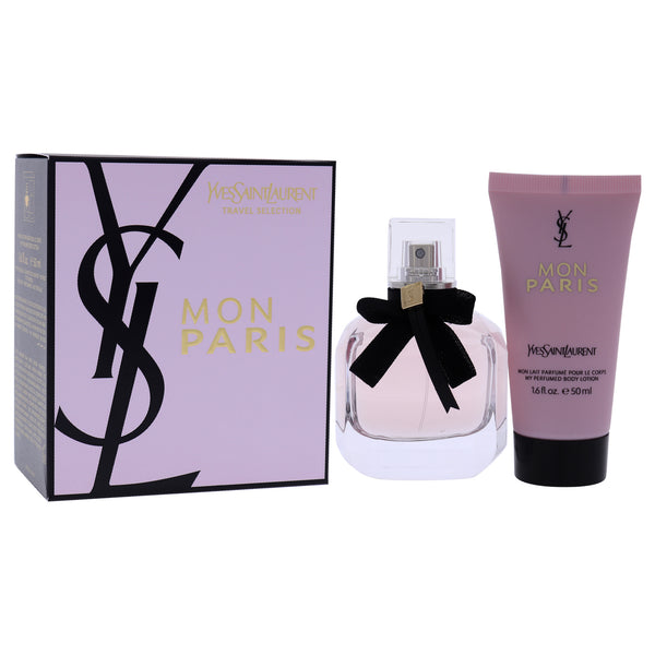 Yves Saint Laurent Mon Paris by Yves Saint Laurent for Women - 2 Pc Gift Set 1.6oz EDP Spray, 1.6oz Perfumed Body Lotion