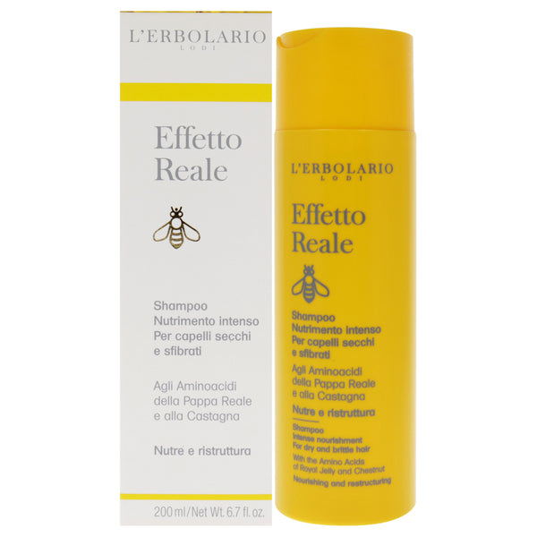 LErbolario Effetto Reale Intense Nourishment Shampoo by LErbolario for Unisex - 6.7 oz Shampoo