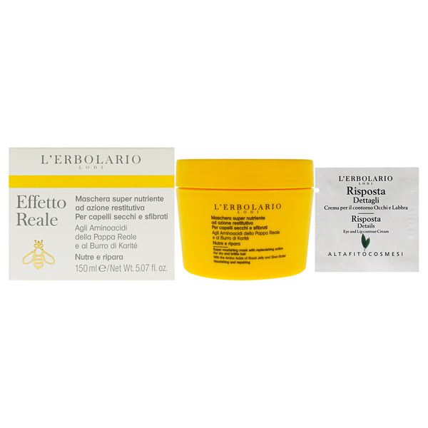 LErbolario Effetto Reale Super Nourishing Mask by LErbolario for Unisex - 5.07 oz Masque