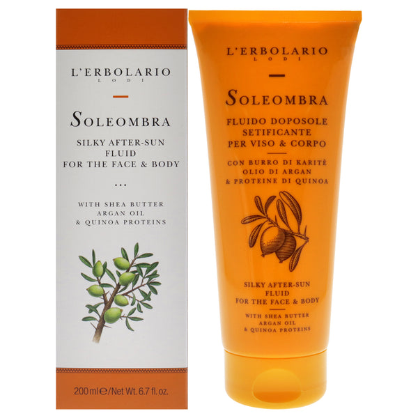 LErbolario Soleombra Silky After-Sun Fluid by LErbolario for Unisex - 6.7 oz Fluid