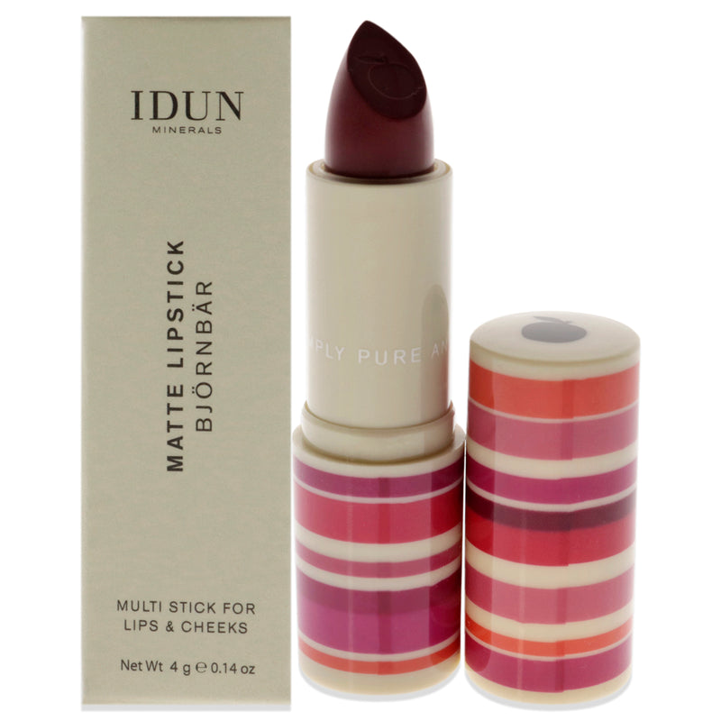 Idun Minerals Matte Lipstick - 106 Bjornbar by Idun Minerals for Women - 0.14 oz Lipstick