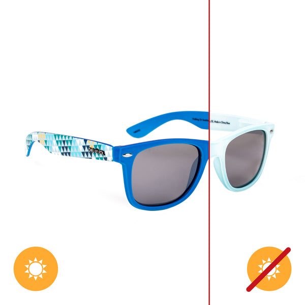 DelSol Solize Walking on Sunshine - White-Blue by DelSol for Unisex - 1 Pc Sunglasses