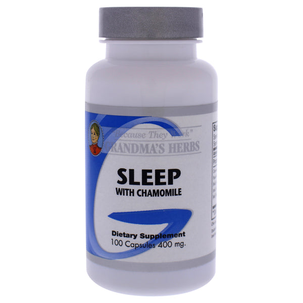 Grandmas Herbs Sleep With Chamomile Capsules by Grandmas Herbs for Unisex - 100 Count Dietary Supplement