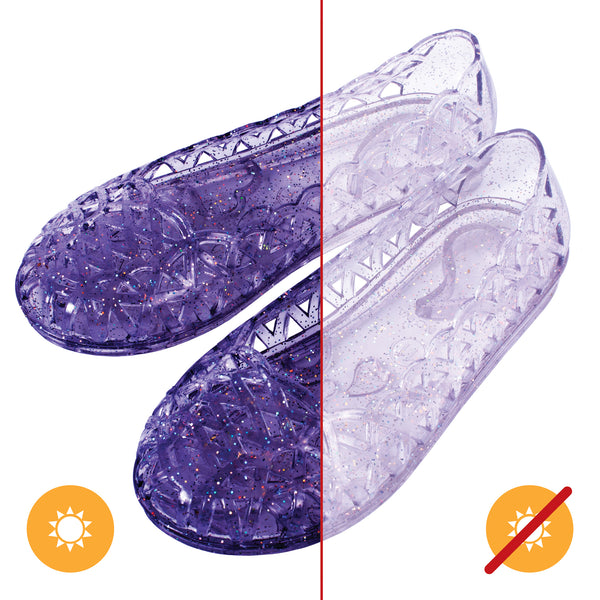 DelSol Heart Sole Girl Jellies Shoes - 2 Purple by DelSol for Kids - 1 Pair Shoes