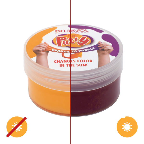 DelSol Color-Changing Sol Putty - Orange to Purple by DelSol for Unisex - 1 Pc Putty