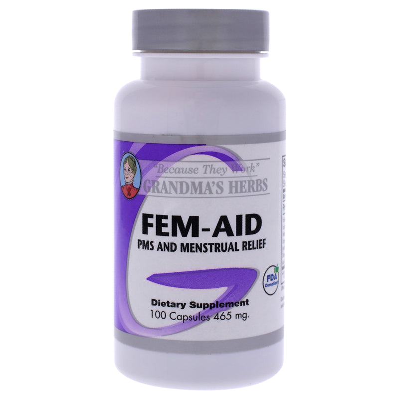 Grandmas Herbs Fem-Aid Capsules by Grandmas Herbs for Women - 100 Count Dietary Supplement