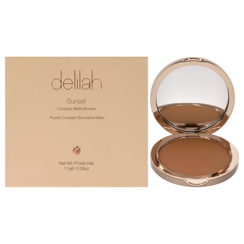 Delilah Sunset Compact Matte Bronzer - Light Medium by Delilah for Women - 0.39 oz Bronzer