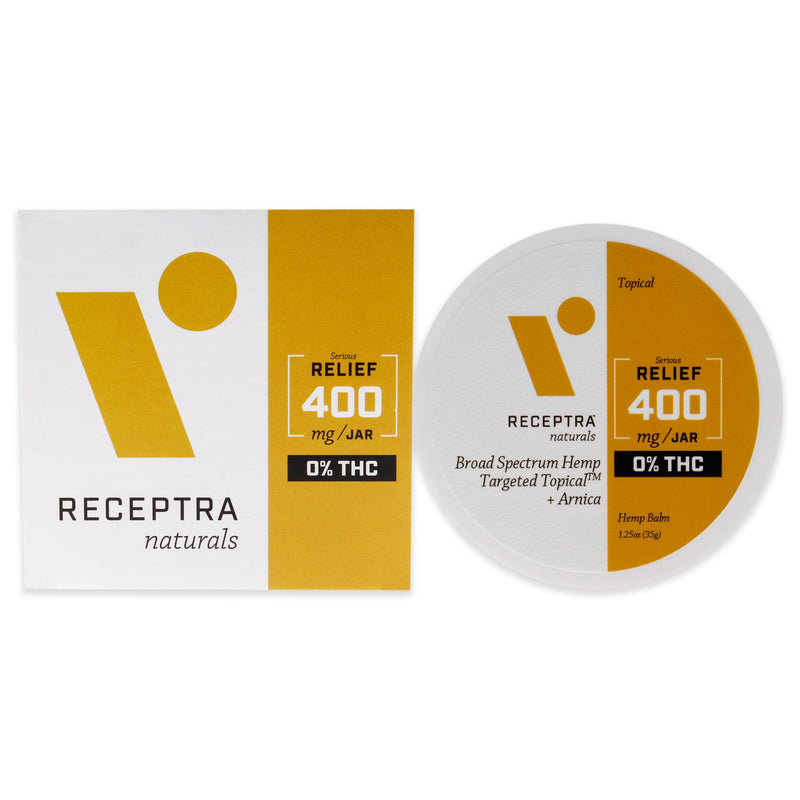 Receptra Naturals Serious Relief 400mg Or percent THC Drops Balm by Receptra Naturals for Unisex - 1.25 oz Topical