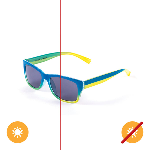 DelSol Kids Solize Hello Summer - Blue and Yellow to Green by DelSol for Kids - 1 Pc Sunglasses