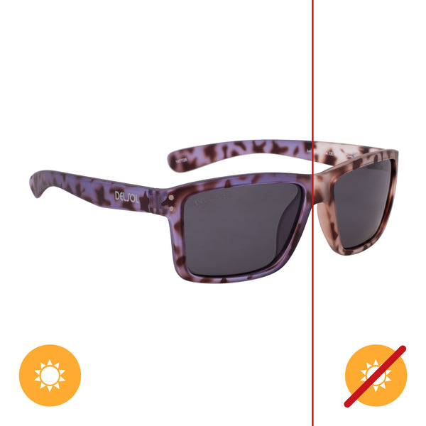 DelSol Solize Just Like Paradise - Clear Tortoise to Purple by DelSol for Unisex - 1 Pc Sunglasses