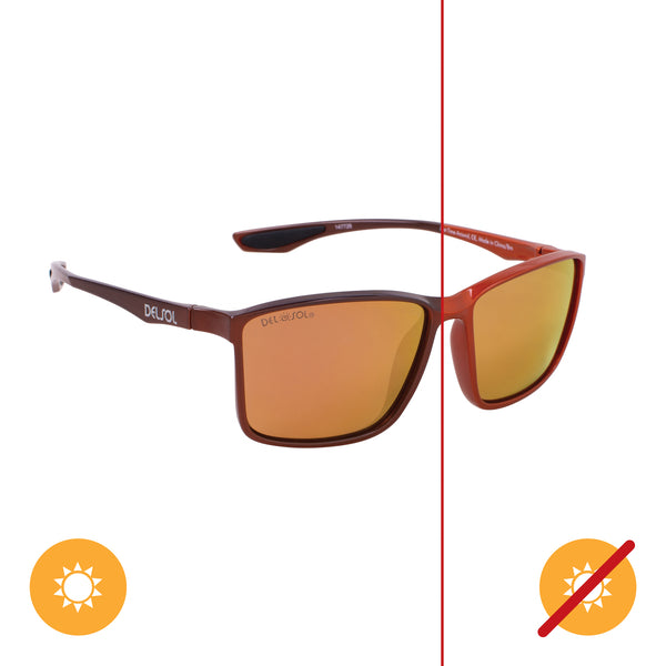 DelSol Solize Last Time Around - Metallic Orange to Brown by DelSol for Unisex - 1 Pc Sunglasses