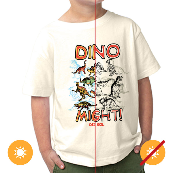 DelSol Kids Crew Tee - Dino Might - Beige by DelSol for Kids - 1 Pc T-Shirt (2T)