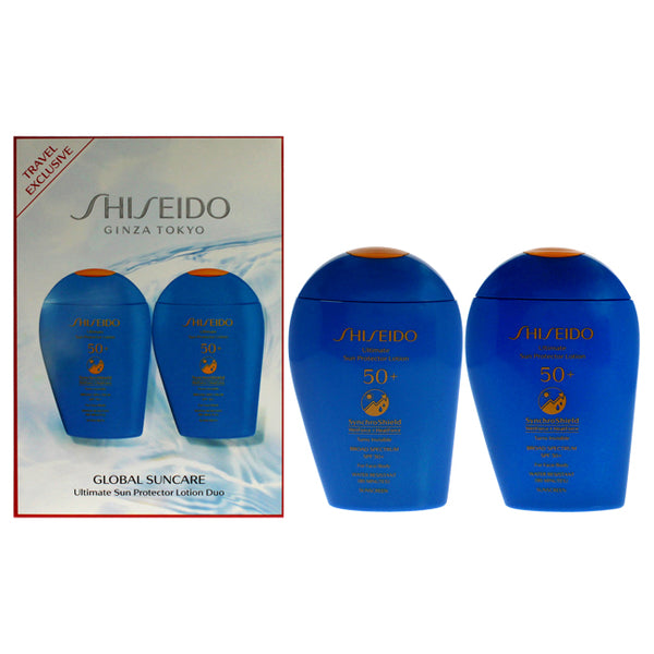 Ultimate Sun Protector Lotion SPF 50 Set by Shiseido for Women - 2 x 5 oz Lotion