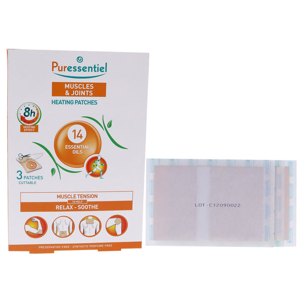 Puressentiel Muscles and Joints Heating Patches by Puressentiel for Unisex - 3 Pc Patches