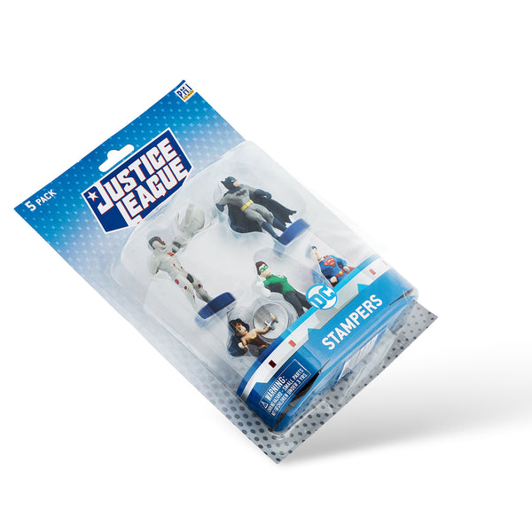PMI Justice League Stampers Blister - 5 (S1) - B by PMI for Kids - 5 Pc Stampers