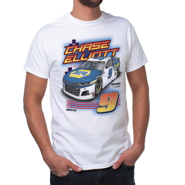 DelSol NASCAR Mens Classic Crew Tee - Chase Elliot - 1 White by DelSol for Men - 1 Pc T-Shirt (S)