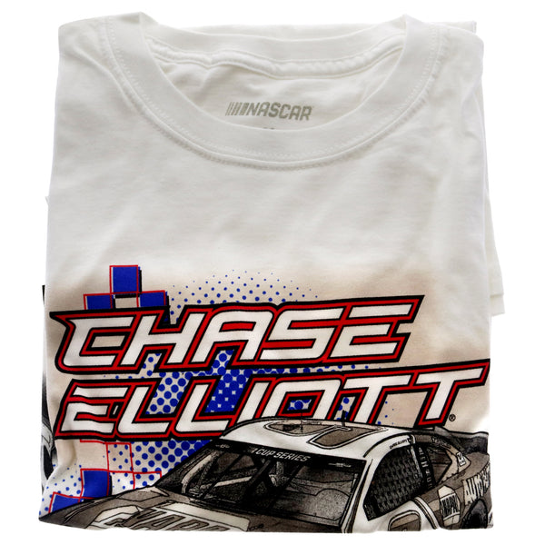 DelSol NASCAR Mens Classic Crew Tee - Chase Elliot - 1 White by DelSol for Men - 1 Pc T-Shirt (M)