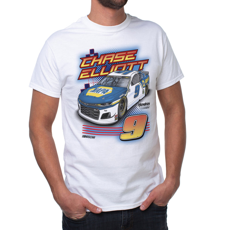 DelSol NASCAR Mens Classic Crew Tee - Chase Elliot - 1 White by DelSol for Men - 1 Pc T-Shirt (L)