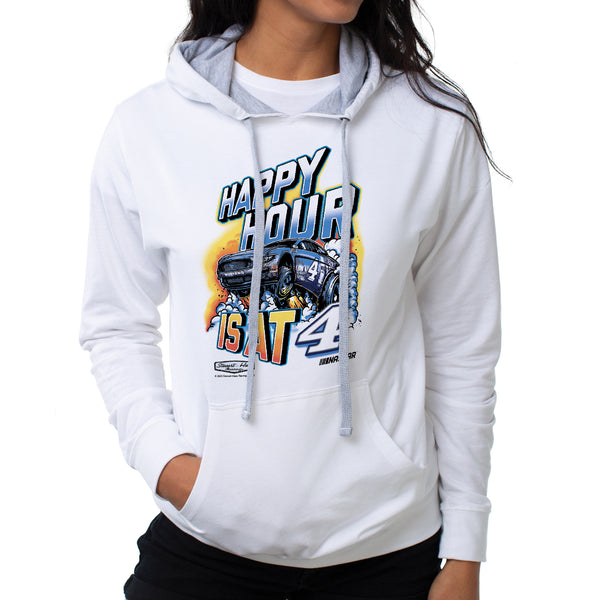 DelSol NASCAR Hooded Sweatshirt - Kevin Harvick - 4 White by DelSol for Women - 1 Pc T-Shirt (M)