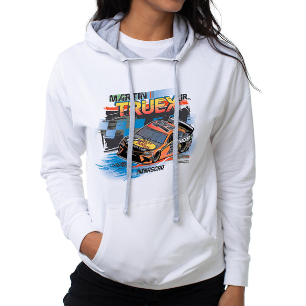 DelSol NASCAR Hooded Sweatshirt - Martin Truex Jr - 2 White by DelSol for Women - 1 Pc T-Shirt (S)