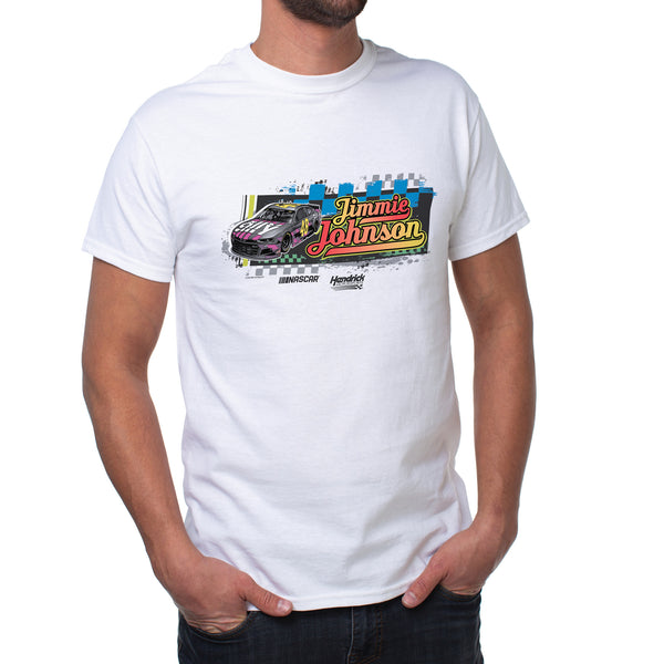 DelSol NASCAR Mens Classic Crew Tee - Jimmie Johnson - 6 White by DelSol for Men - 1 Pc T-Shirt (M)