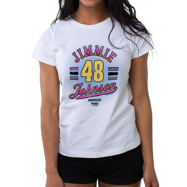 DelSol NASCAR Womens Crew Tee - Jimmie Johnson - 8 White by DelSol for Women - 1 Pc T-Shirt (M)