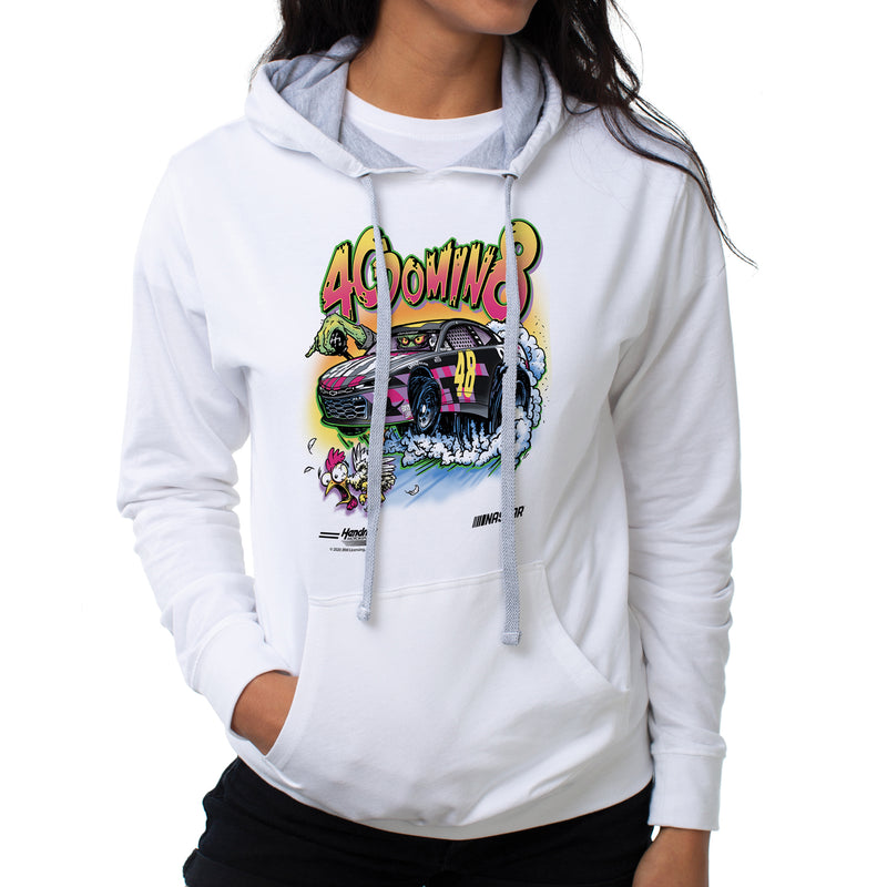 DelSol NASCAR Hooded Sweatshirt - Jimmie Johnson - 3 White by DelSol for Women - 1 Pc T-Shirt (XL)