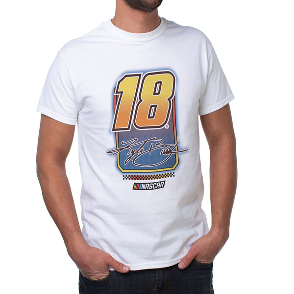 DelSol NASCAR Mens Classic Crew Tee - Kyle Busch - 10 White by DelSol for Men - 1 Pc T-Shirt (L)