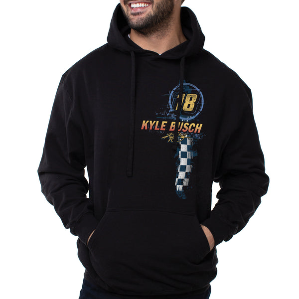 DelSol NASCAR Hooded Sweatshirt - Kyle Busch - 8 White by DelSol for Men - 1 Pc T-Shirt (S)