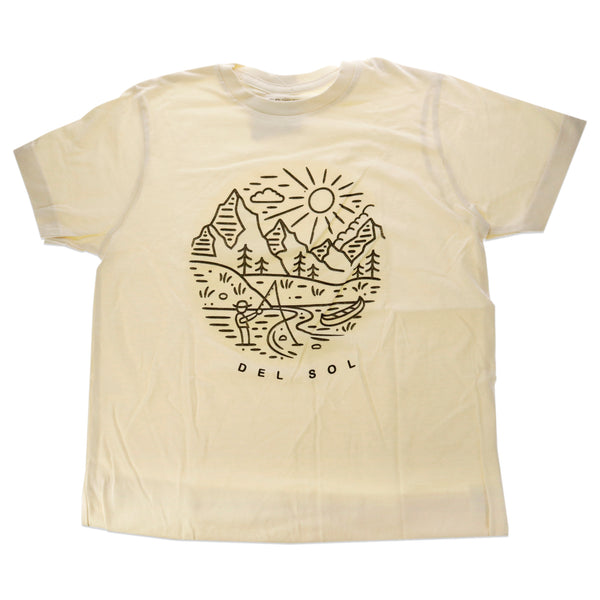 DelSol Kids Crew Tee - Fish Scene - Natural by DelSol for Kids - 1 Pc T-Shirt (YL)