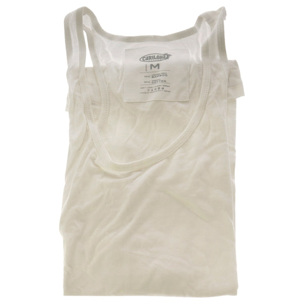 Bamboo Racer Tank - White by Cariloha for Women - 1 Pc Tank Top (M)