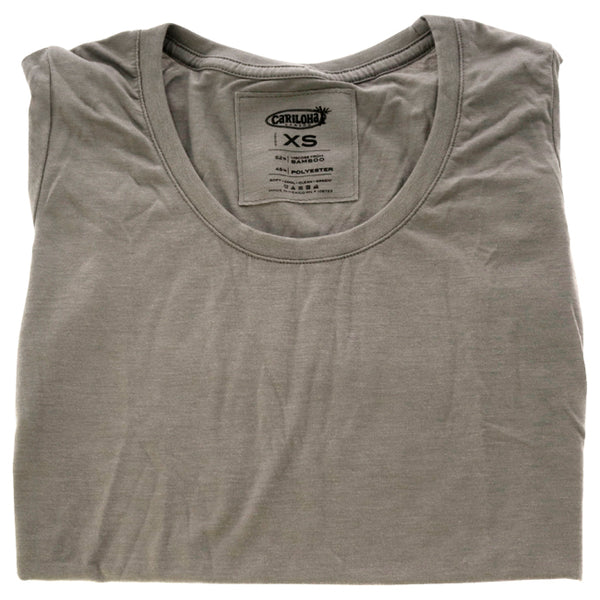 Bamboo Scoop Tee - Gray Heather by Cariloha for Women - 1 Pc T-Shirt (XS)