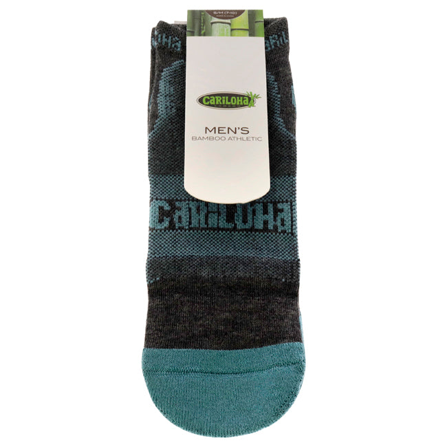 Bamboo Athletic Socks - Refresh Teal by Cariloha for Men - 1 Pair Socks (S/M)