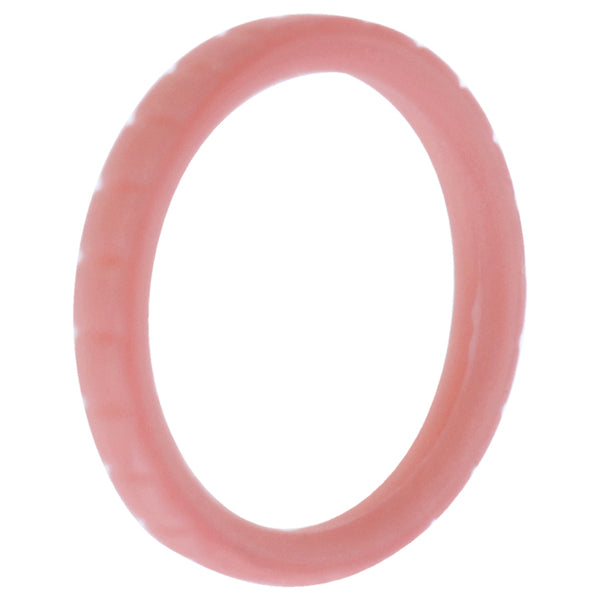 Silicone Wedding Stackble Lines Single Ring - Rose-Gold-New by ROQ for Women - 4 mm Ring