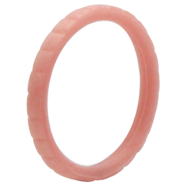 Silicone Wedding Stackble Lines Single Ring - Rose-Gold-New by ROQ for Women - 8 mm Ring