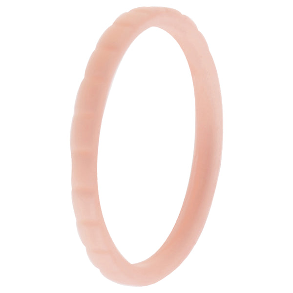 Silicone Wedding Stackble Lines Single Ring - Rose-Gold-New by ROQ for Women - 11 mm Ring