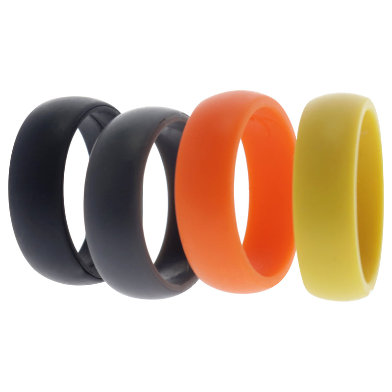 Silicone Wedding Ring Set - Yellow by ROQ for Men - 4 x 15 mm Ring