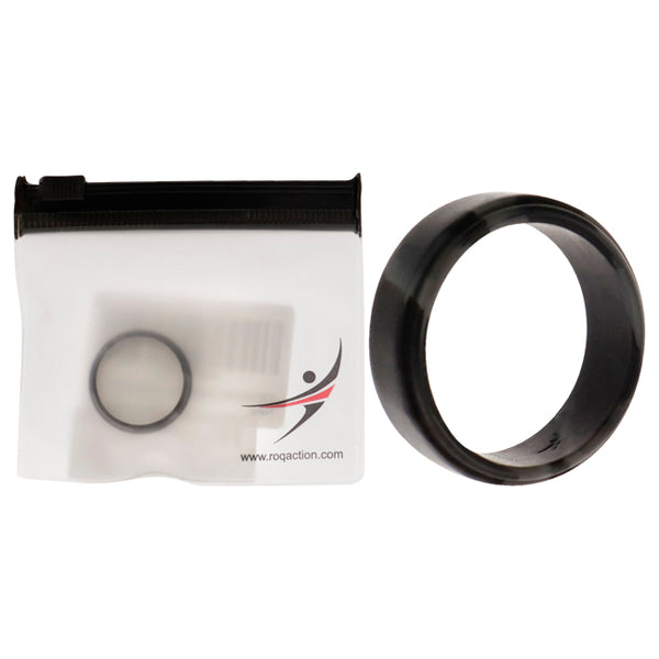 Silicone Wedding Step Single Ring Set -Black-Camo by ROQ for Men - 11 mm Ring