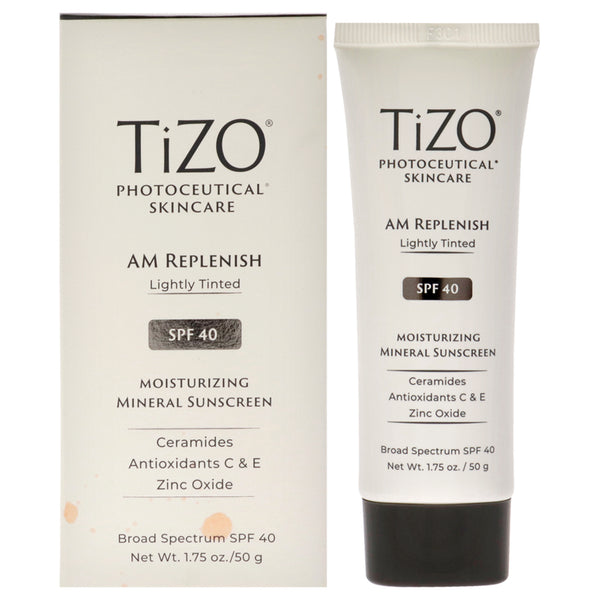 Tizo Photoceutical AM Replenish SPF 40 - Lightly Tinted by Tizo for Unisex - 1.75 oz Sunscreen