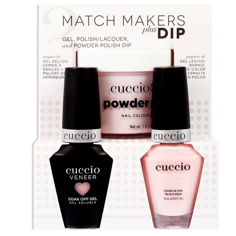 Cuccio Colour Match Makers Plus Dip - On Sail by Cuccio Colour for Women - 3 Pc 1.6oz Pro Powder Polish Dip System, 0.44oz Veneer Soak Off Gel, 0.43oz Colour Nail Polish