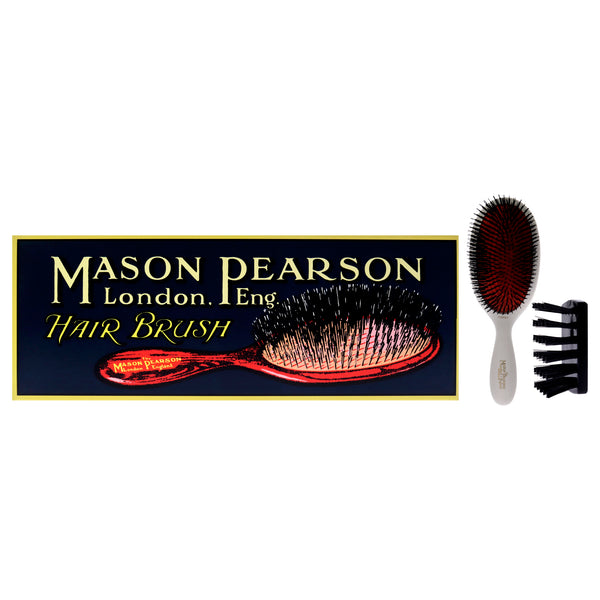 Mason Pearson Extra Large Pure Bristle Brush - B1 Ivory by Mason Pearson for Unisex - 2 Pc Hair Brush, Cleaning Brush