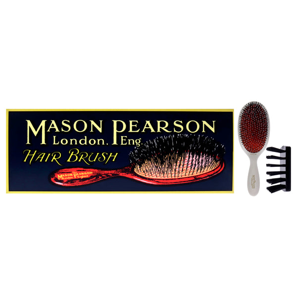 Mason Pearson Large Popular Bristle and Nylon Brush - BN1 Ivory by Mason Pearson for Unisex - 2 Pc Hair Brush, Cleaning Brush