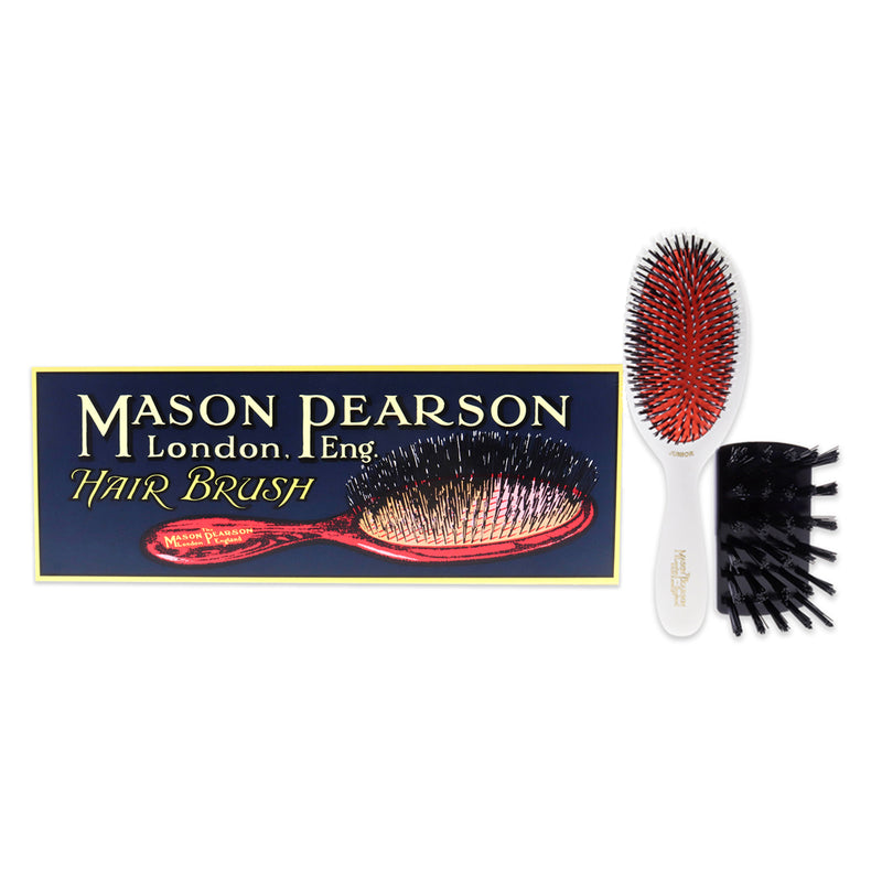 Mason Pearson Junior Bristle and Nylon Brush - BN2 Ivory by Mason Pearson for Unisex - 2 Pc Hair Brush, Cleaning Brush